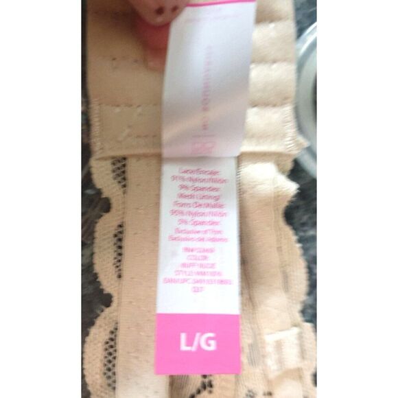 No Boundaries Womens Bandeau Bra Lg Beige Lace Strape Included - Picture 6 of 6
